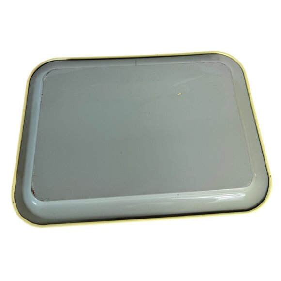 MCM 50s Floral Metal Serving Tray Decorative VTG Rustic Farmhouse Farmers Market - Picture 2 of 12